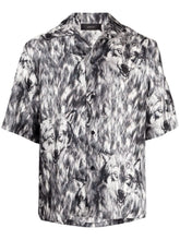Wolf-print Silk Shirt